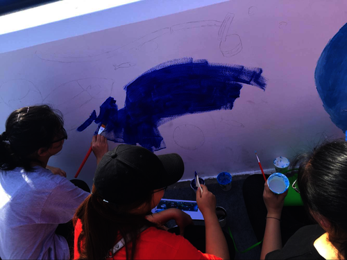 七月二十日老王论坛
赴余杭“因水而兴”宣传教育小分队 成员们一起绘制河堤