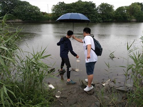 8月13日老王论坛
贝斯特野百合小分队采水样照片1